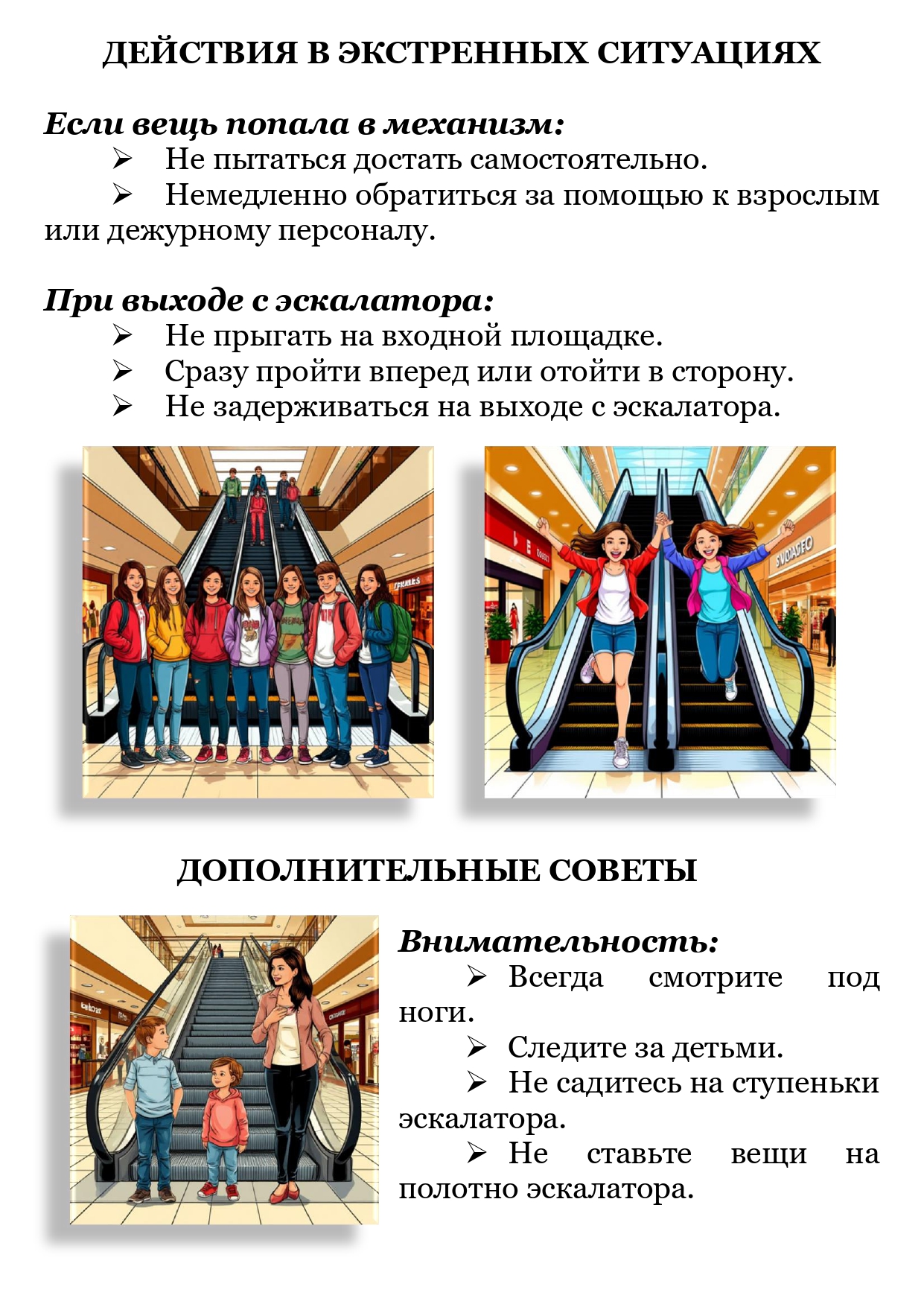2 Как пользоваться эскалатором советы и правила page 0004