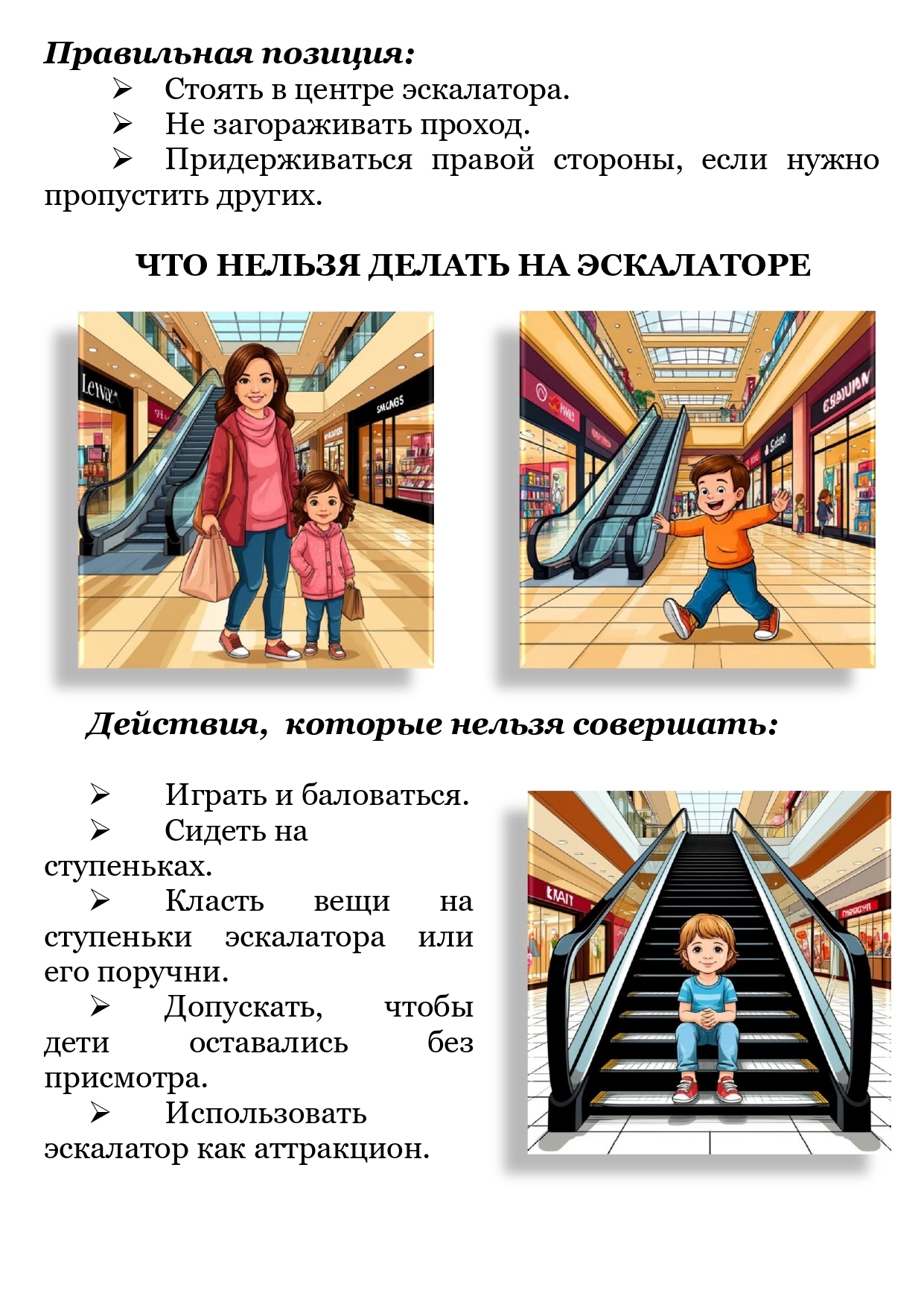 2 Как пользоваться эскалатором советы и правила page 0005
